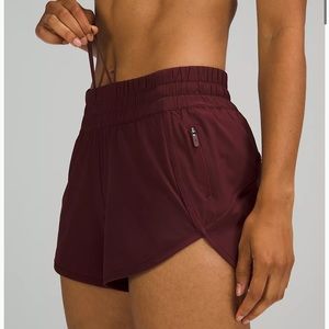lululemon athletica Tracker Low-Rise Lined Short 4" Burgundy